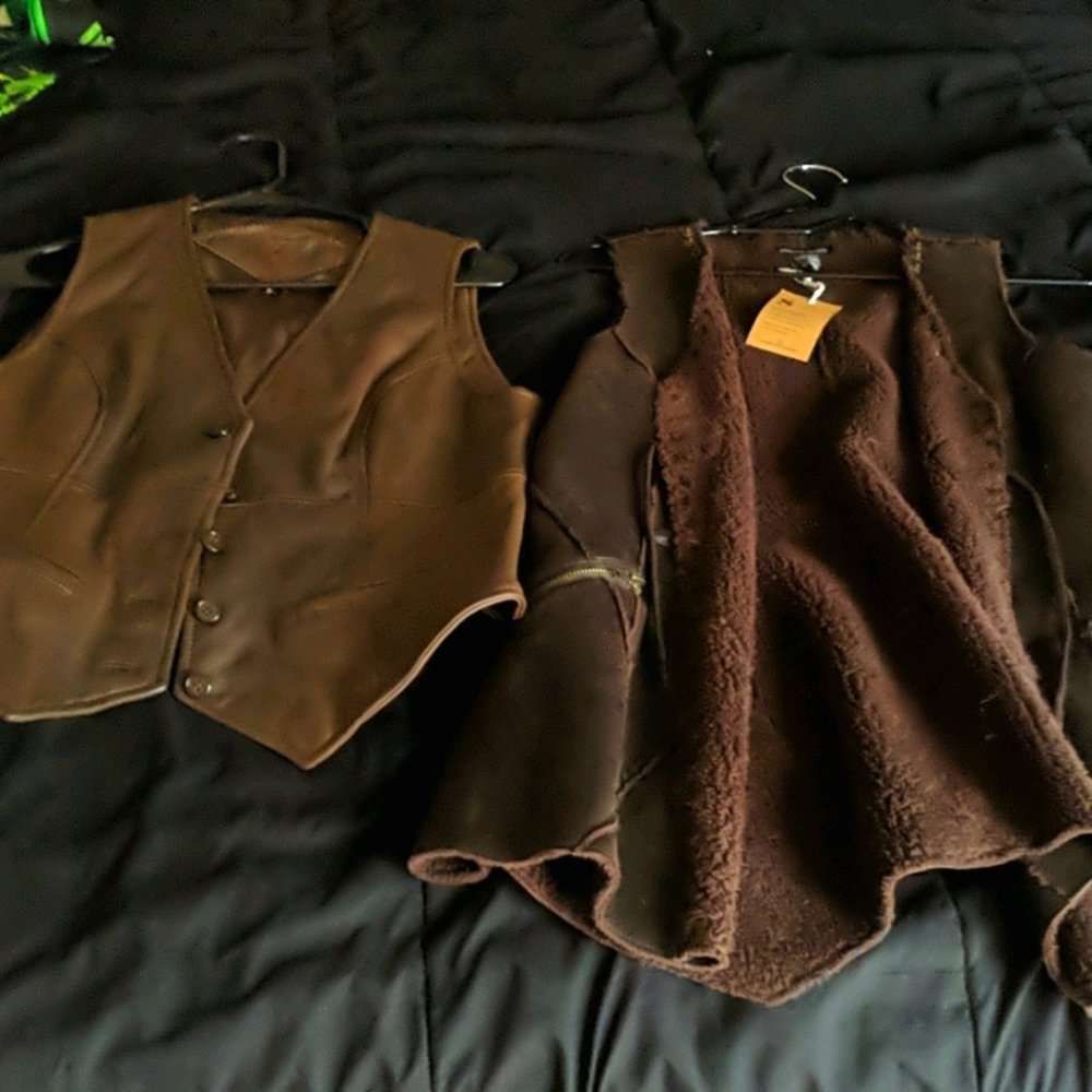 2 Brown Vests